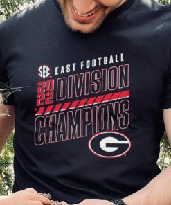 Georgia Bulldogs 2022 SEC East Division Football Champions Slanted Knockout T Shirt