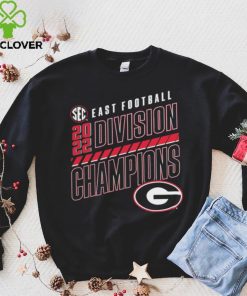 Georgia Bulldogs 2022 SEC East Division Football Champions Slanted Knockout T Shirt