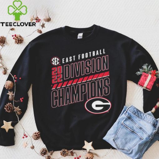 Georgia Bulldogs 2022 SEC East Division Football Champions Slanted Knockout T Shirt