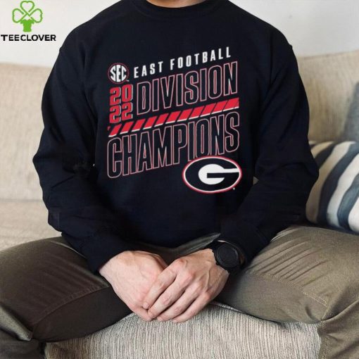 Georgia Bulldogs 2022 SEC East Division Football Champions Slanted Knockout T Shirt