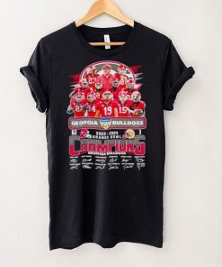 Georgia Bulldogs 2023 2024 Orange Bowl Champions 63 3 signatures shirt