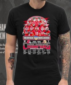 Georgia Bulldogs 2023 2024 Orange Bowl Champions 63 3 signatures shirt