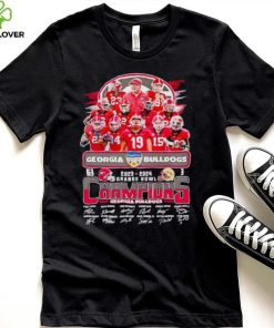 Georgia Bulldogs 2023 2024 Orange Bowl Champions 63 3 signatures shirt
