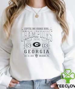 Georgia Bulldogs 2023 Capital One Orange Bowl Champions Score hoodie, sweater, longsleeve, shirt v-neck, t-shirt