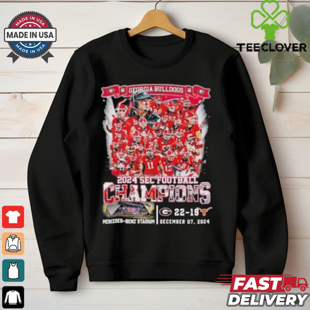 Georgia Bulldogs 2024 SEC Football Champions Vintage Stadium 22 19 Texas Shirt Georgia Bulldogs 2024 SEC Football Champions Vintage Stadium 22 19 Texas Shirt