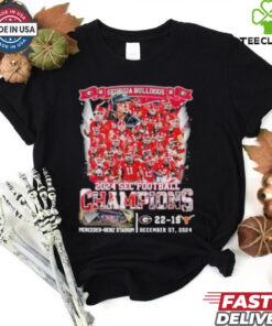 Georgia Bulldogs 2024 SEC Football Champions Vintage Stadium 22 19 Texas Shirt