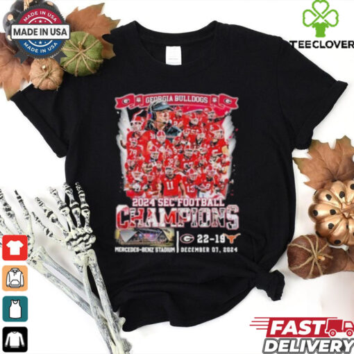Georgia Bulldogs 2024 SEC Football Champions Vintage Stadium 22 19 Texas Shirt
