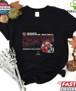 Georgia Bulldogs 2025 Sugar Bowl Champions College Football Playoff Quarterfinal Vintage Style With Helmet Unisex T Shirt