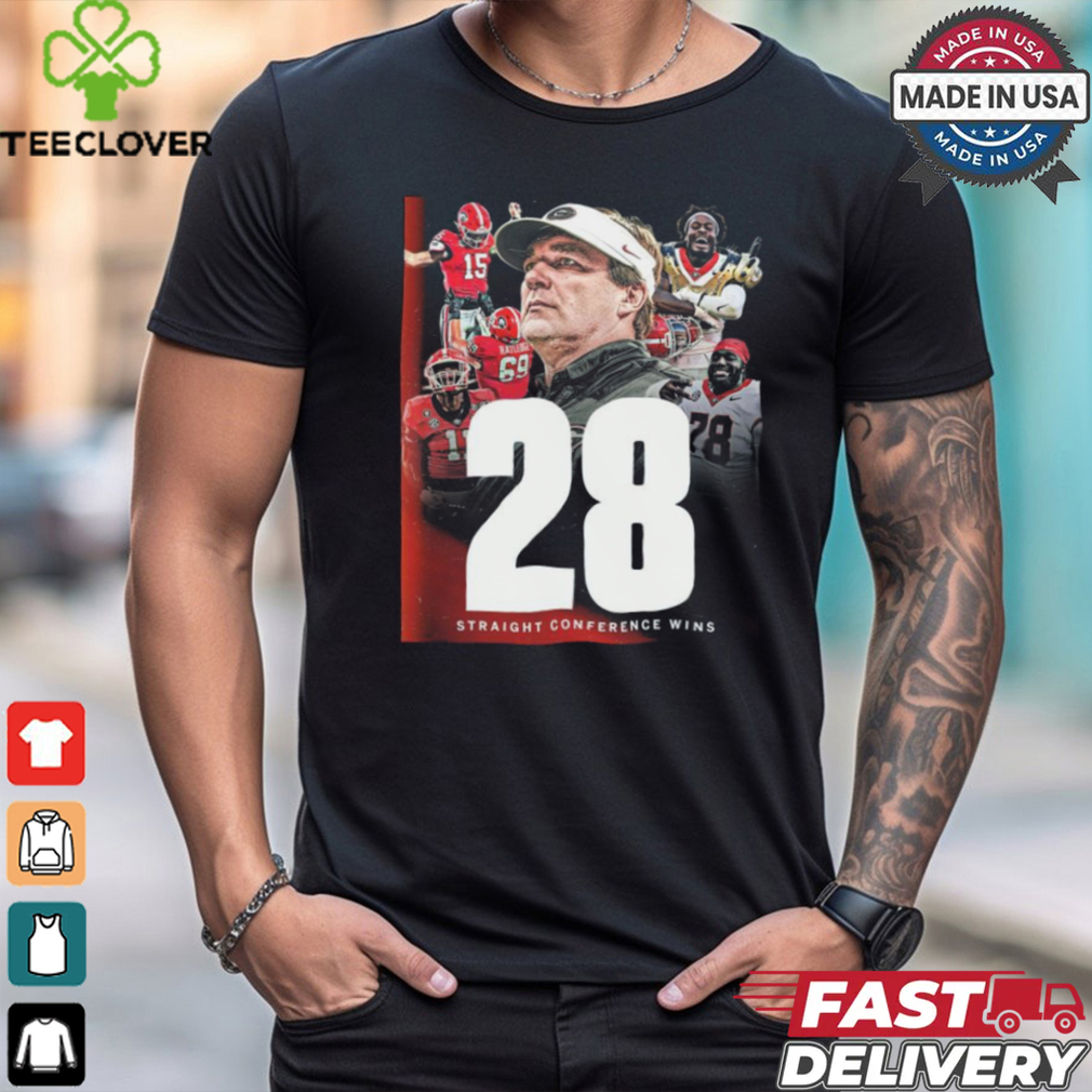 Georgia Bulldogs 28 Straight Conference Wins Shirt Georgia Bulldogs 28 Straight Conference Wins Shirt