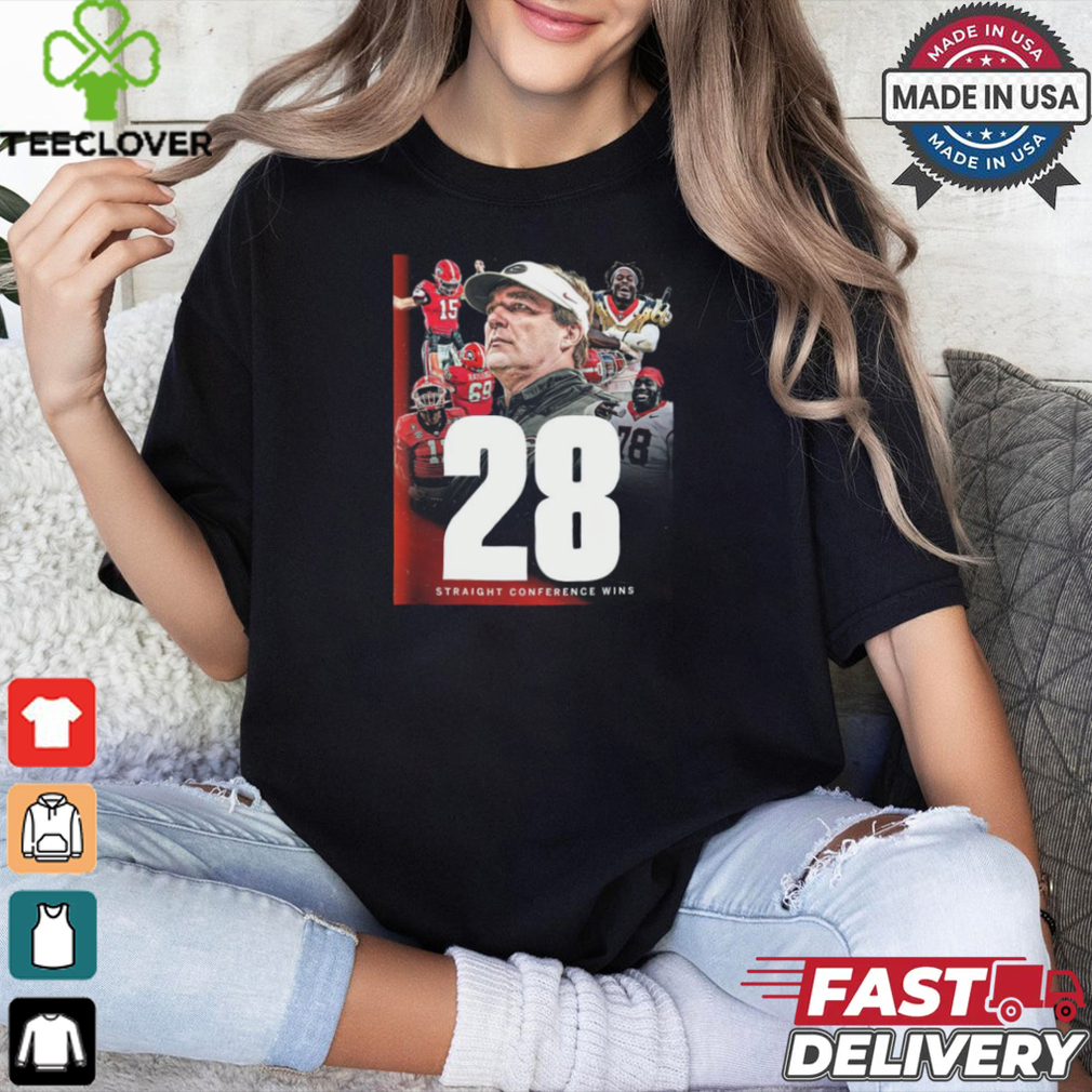 Georgia Bulldogs 28 Straight Conference Wins Shirt Georgia Bulldogs 28 Straight Conference Wins Shirt