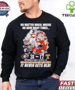 Georgia Bulldogs 31 17 Tennessee It Never Gets Old Shirt