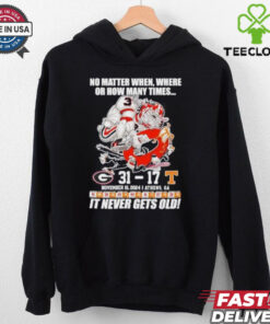 Georgia Bulldogs 31 17 Tennessee It Never Gets Old Shirt