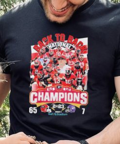 Georgia Bulldogs Back 2 Back CFP National Champions 65 7 TCU Shirt