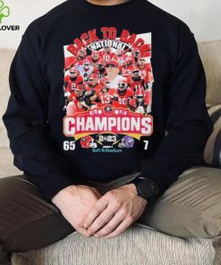 Georgia Bulldogs Back 2 Back CFP National Champions 65 7 TCU Shirt