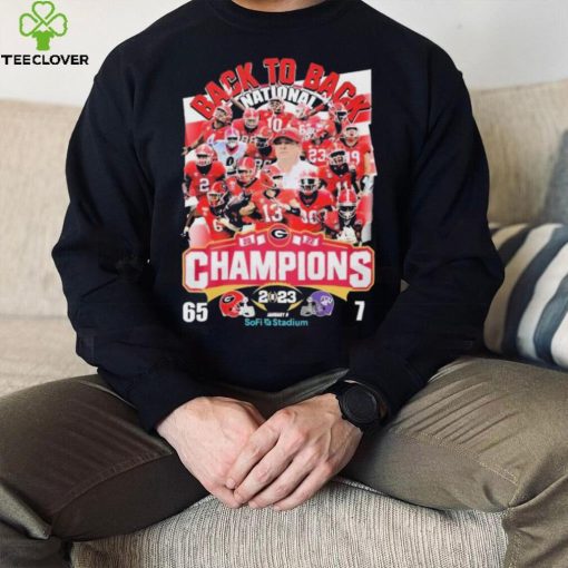 Georgia Bulldogs Back 2 Back CFP National Champions 65 7 TCU Shirt