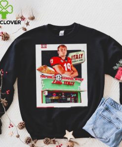 Georgia Bulldogs Brock Bowers Little Italy Pizza and Subs the only school with Little Italy shirt