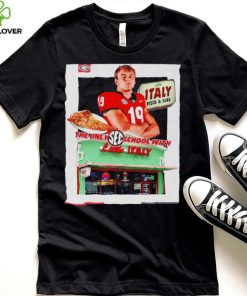 Georgia Bulldogs Brock Bowers Little Italy Pizza and Subs the only school with Little Italy shirt