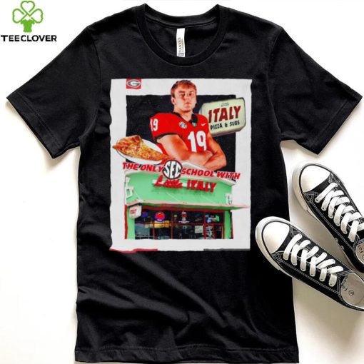 Georgia Bulldogs Brock Bowers Little Italy Pizza and Subs the only school with Little Italy shirt