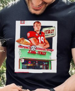 Georgia Bulldogs Brock Bowers Little Italy Pizza and Subs the only school with Little Italy shirt