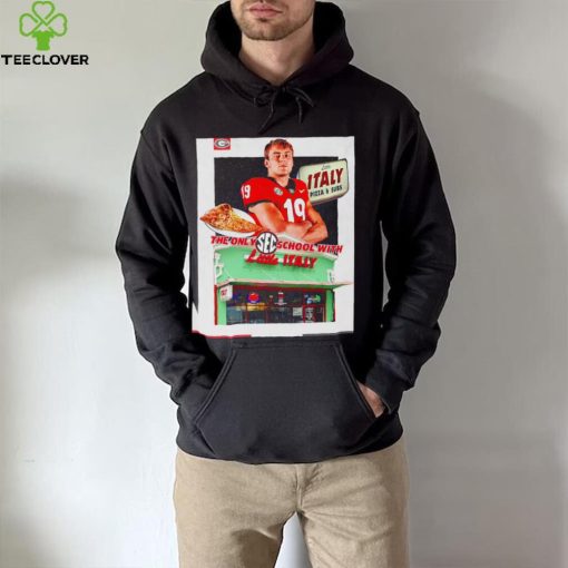 Georgia Bulldogs Brock Bowers Little Italy Pizza and Subs the only school with Little Italy shirt