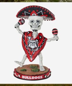 Georgia Bulldogs Calavera Glow in the Dark Bobblehead Ornament