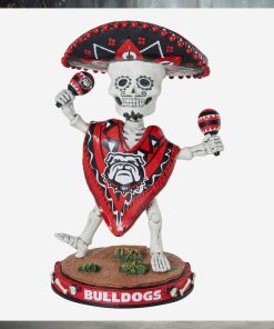 Georgia Bulldogs Calavera Glow in the Dark Bobblehead Ornament