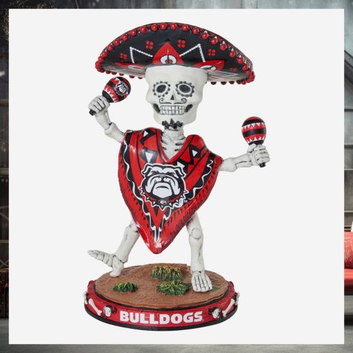 Georgia Bulldogs Calavera Glow in the Dark Bobblehead Ornament