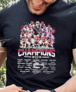 Georgia Bulldogs College Football Team 2023 CFP National Champions Signatures Shirt