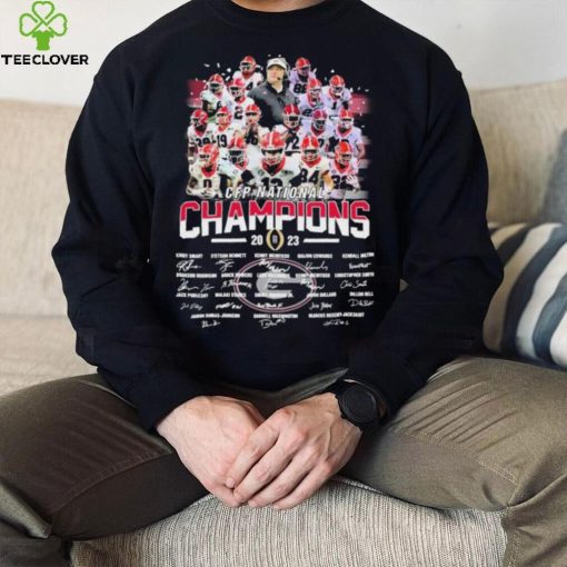 Georgia Bulldogs College Football Team 2023 CFP National Champions Signatures Shirt