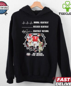 Georgia Bulldogs Crazy Heartbeat Watching Them Playing 2024 signature T Shirt