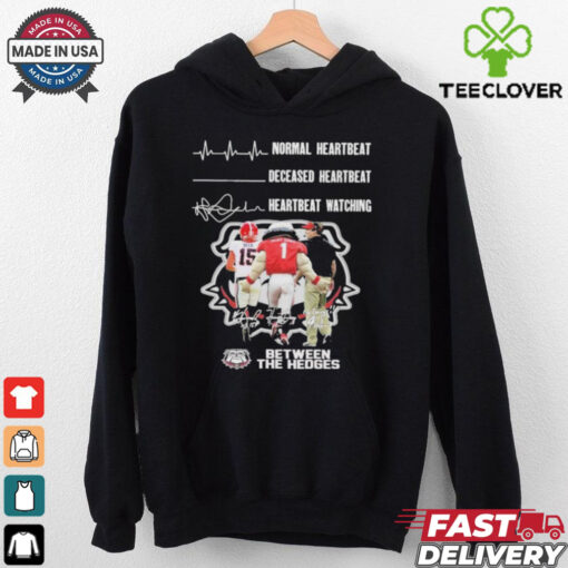 Georgia Bulldogs Crazy Heartbeat Watching Them Playing 2024 signature T Shirt
