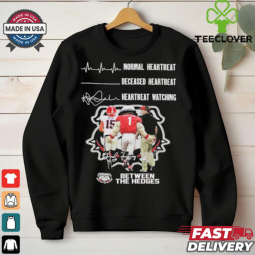 Georgia Bulldogs Crazy Heartbeat Watching Them Playing 2024 signature T Shirt