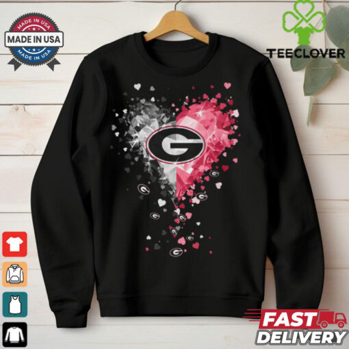 Georgia Bulldogs Crystal Heart Shirt