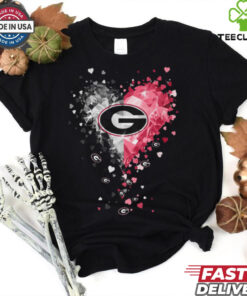 Georgia Bulldogs Crystal Heart Shirt