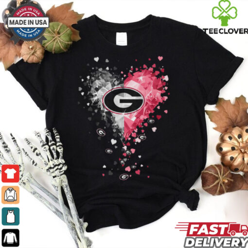 Georgia Bulldogs Crystal Heart Shirt