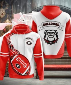 Georgia Bulldogs Fireball Heat 3D Hoodie College Gifts