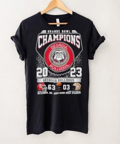 Georgia Bulldogs Football 2023 Orange Bowl Champions Victory Florida 63 3 shirt