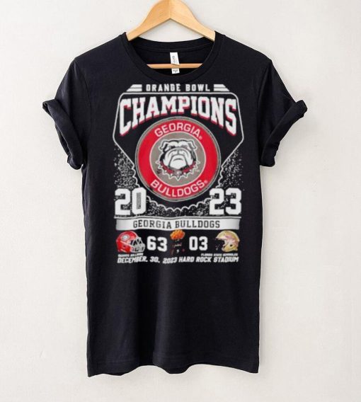 Georgia Bulldogs Football 2023 Orange Bowl Champions Victory Florida 63 3 hoodie, sweater, longsleeve, shirt v-neck, t-shirt