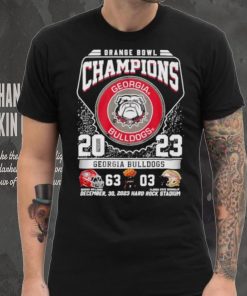 Georgia Bulldogs Football 2023 Orange Bowl Champions Victory Florida 63 3 hoodie, sweater, longsleeve, shirt v-neck, t-shirt