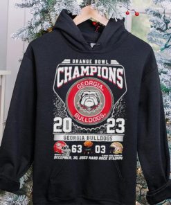 Georgia Bulldogs Football 2023 Orange Bowl Champions Victory Florida 63 3 hoodie, sweater, longsleeve, shirt v-neck, t-shirt