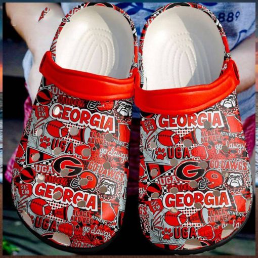 Georgia Bulldogs Football Crocs Clog Shoes