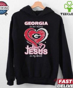 Georgia Bulldogs Football In My Veins Jesus In My Heart Shirt