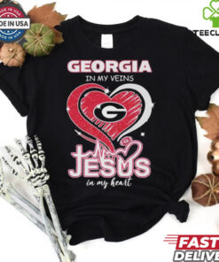 Georgia Bulldogs Football In My Veins Jesus In My Heart Shirt