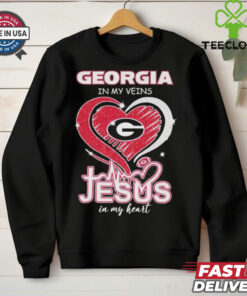 Georgia Bulldogs Football In My Veins Jesus In My Heart Shirt