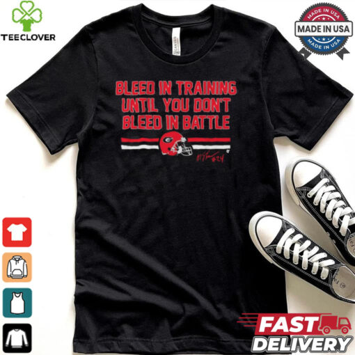 Georgia Bulldogs Football Malaki Starks Bleed in Training Until You Don’t Bleed In Battle Signature t shirt