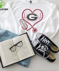 Georgia Bulldogs Football Shop Stethoscope Heartbeat Love Georgia Bulldogs T Shirt