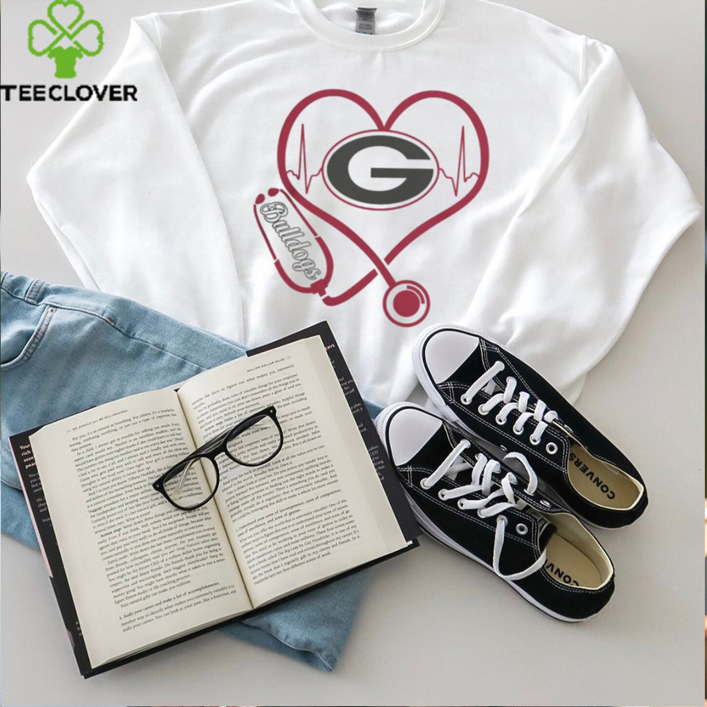 Georgia Bulldogs Football Shop Stethoscope Heartbeat Love Georgia Bulldogs T Shirt Georgia Bulldogs Football Shop Stethoscope Heartbeat Love Georgia Bulldogs T Shirt