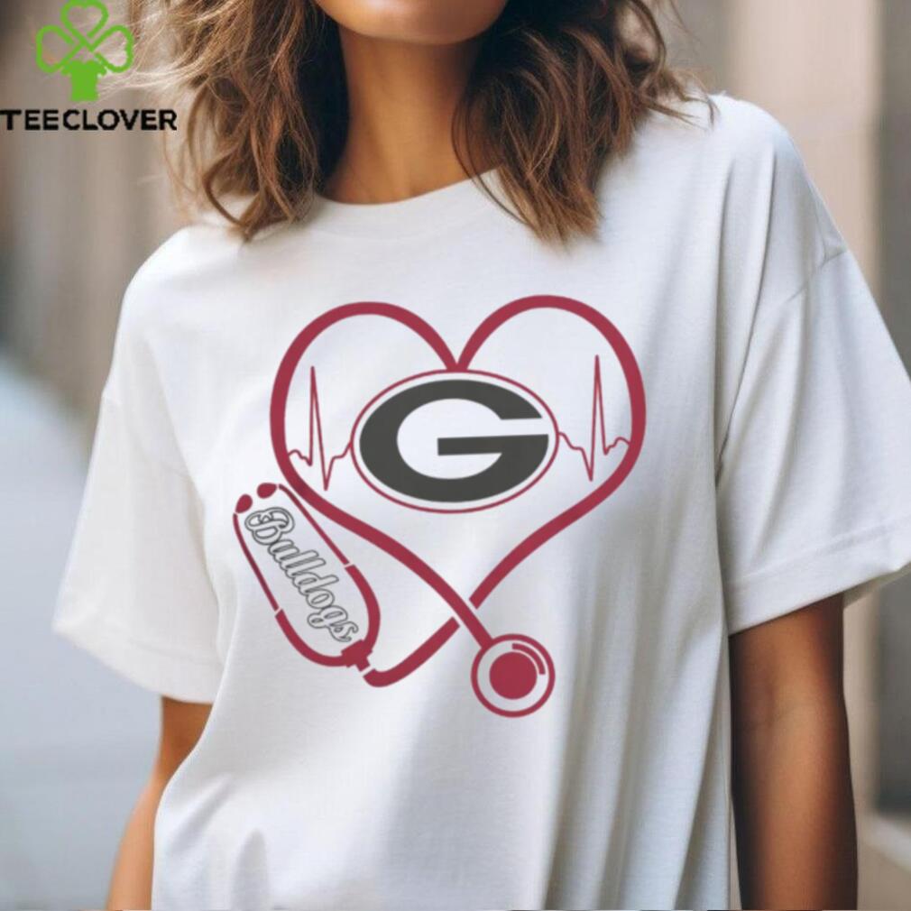 Georgia Bulldogs Football Shop Stethoscope Heartbeat Love Georgia Bulldogs T Shirt Georgia Bulldogs Football Shop Stethoscope Heartbeat Love Georgia Bulldogs T Shirt