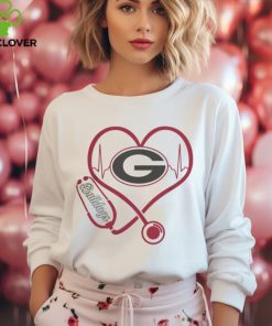 Georgia Bulldogs Football Shop Stethoscope Heartbeat Love Georgia Bulldogs T Shirt