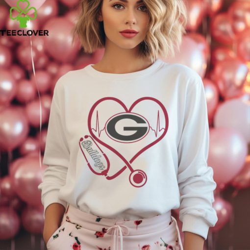 Georgia Bulldogs Football Shop Stethoscope Heartbeat Love Georgia Bulldogs T Shirt